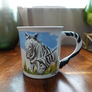 D.Henry GHA Zebra Mug‎ 3D Embossed Design Handle Coffee Cup